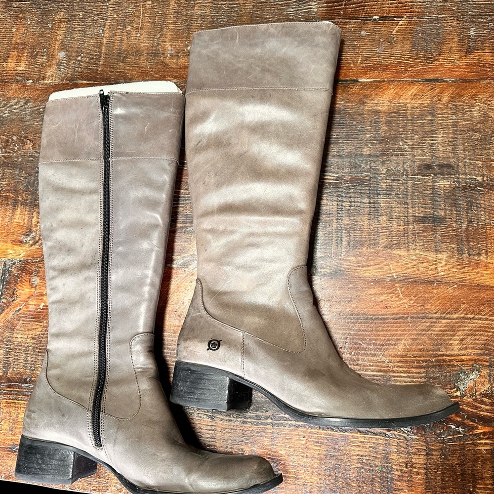 Born Taupe Knee Boots